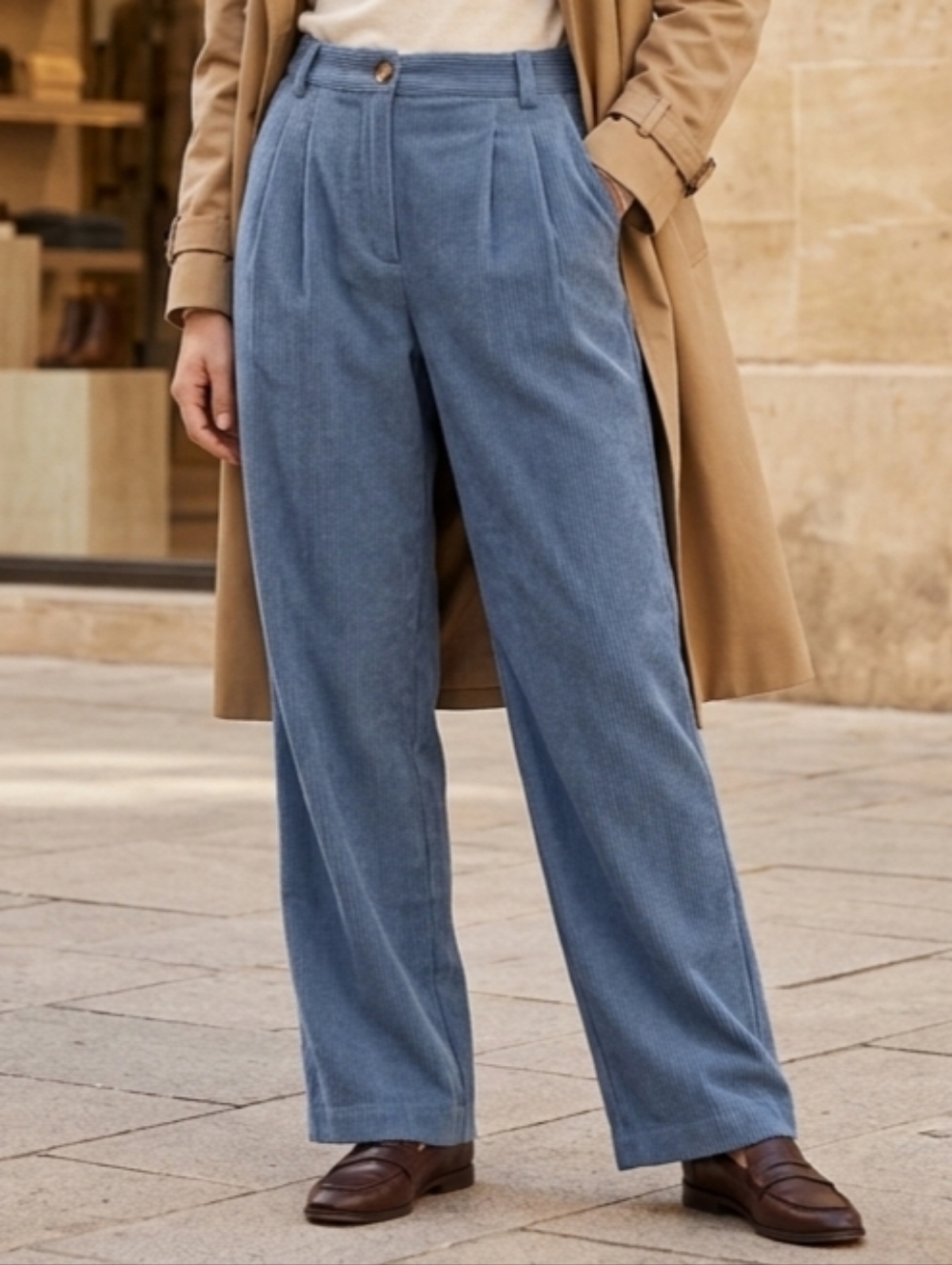 Halara Corduroy Texture Lounge Pants Super Soft Grey/blue  Size L